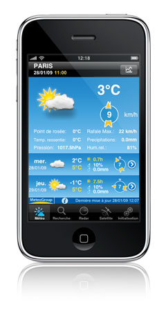 WeatherPro for iPhone - L’écran de prévision
